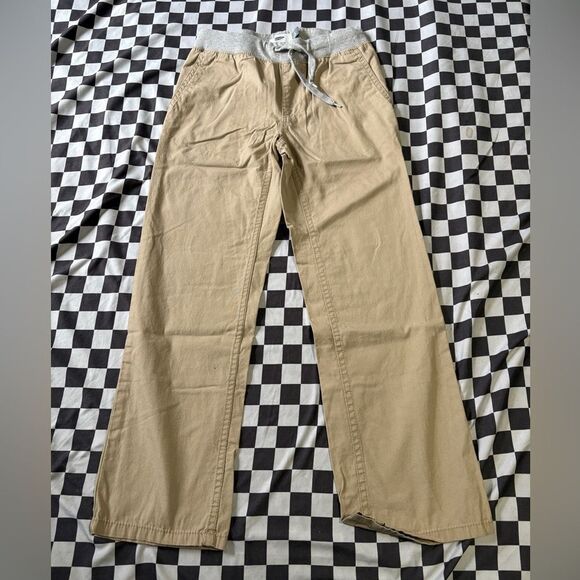 Old Navy size 8 boys light khaki colored pants withdrawal string - Picture 1 of 3